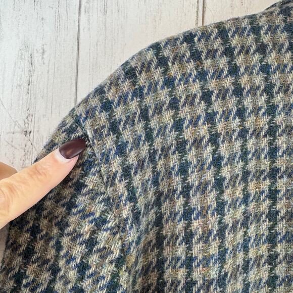 VTG Triona Houndstooth Wool Handwoven Donegal Tweed Sport Coat Jacket Size 12 - Picture 9 of 16